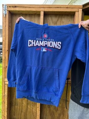 Chicago Cubs 2016 World Series Champions Blue Pullover Sweatshirt
